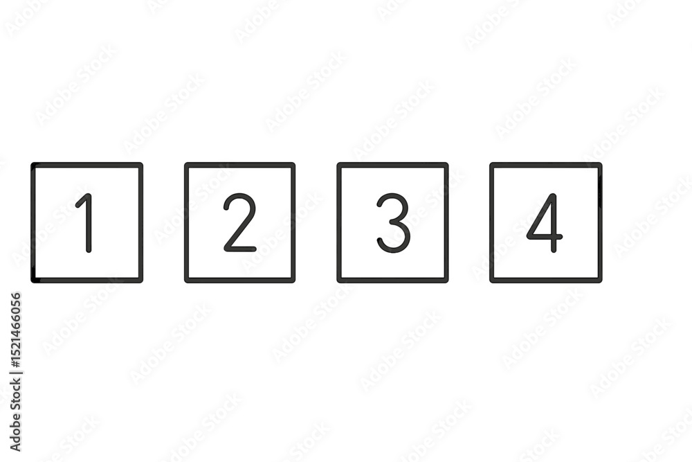 Poster Number blocks arranged in sequence for educational activities in a classroom setting during a school day