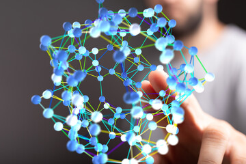 Abstract image of a complex network. Ideal for tech, science, and connection concepts.