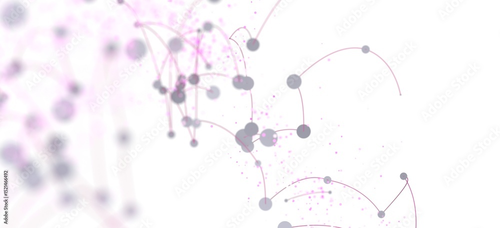 Leinwandbilder Abstract background with connected dots and lines.  Perfect for technology, network, or connection concepts.