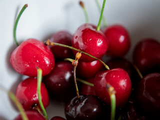 Fresh, Juicy Cherries in a Bowl Ready for Eating