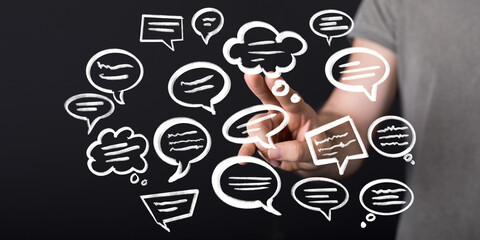 Concept image of communication, social media, and networking.
