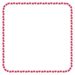 Heart border valentines day love template illustration