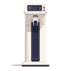 Modern Body Composition Analyzer with Digital Display in Clean White and Black Design Isolated