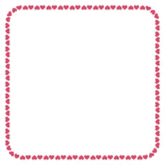 Heart border valentines day love template illustration