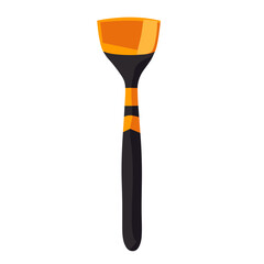 Orange and Black Makeup Brush Tool on White Background for Cosmetic Beauty and Artistic Painting Render