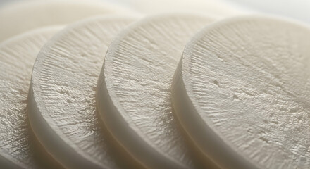 Macro View Of Sliced Daikon Radish Discs For Culinary Or Conceptual Usage