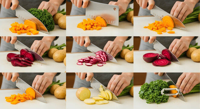 Step By Step Guide For Preparing Fresh Vegetables Collage