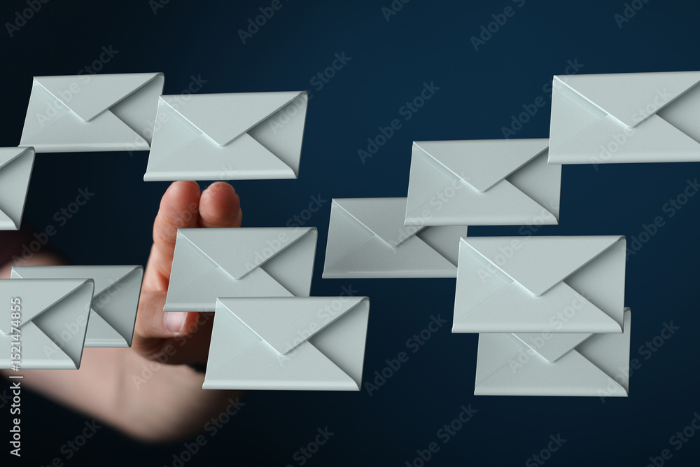 Leinwandbilder digital inbox overflowing? see how to manage emails effectively. solutions for email overload.