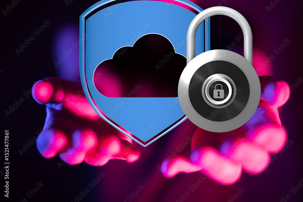 Fototapete Ensuring secure cloud storage with robust encryption and access controls.
