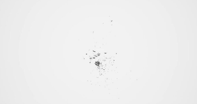bug swarm spin effect on white background