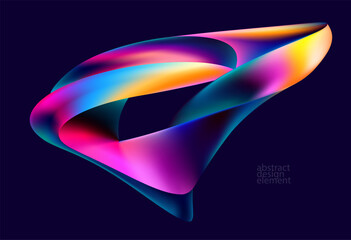 Plakat Abstract background of fluid iridescent shape. Colorful liquid vector wallpaper.