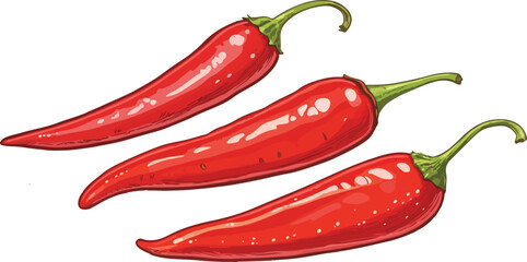 Red Chili Vector Design on White Background vector