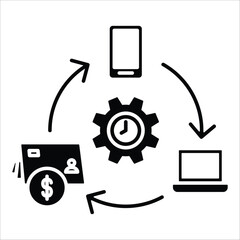 Efficiency  Icon Element For Design