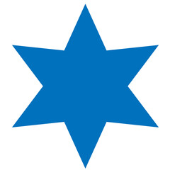 Obraz premium 六角の星の単体アイコン