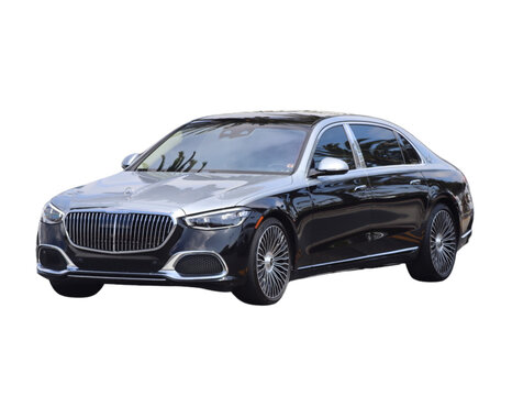 Mercedes-Maybach Sedan on Transparent Background