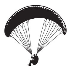 Minimalist Paraglider silhouette with smooth lines – Paraglider illustration – Minimalist Paraglider vector

