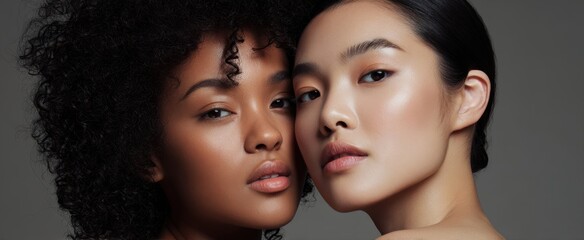 The captivating beauty of diverse women showcasing friendship and natural charm.