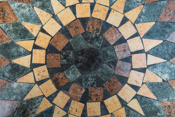Mosaic Stone Tile Table Top Pattern .