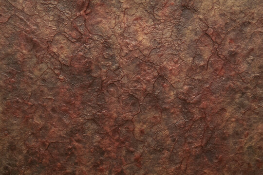 A high-resolution close-up of a heavily weathered and rusted metal surface.