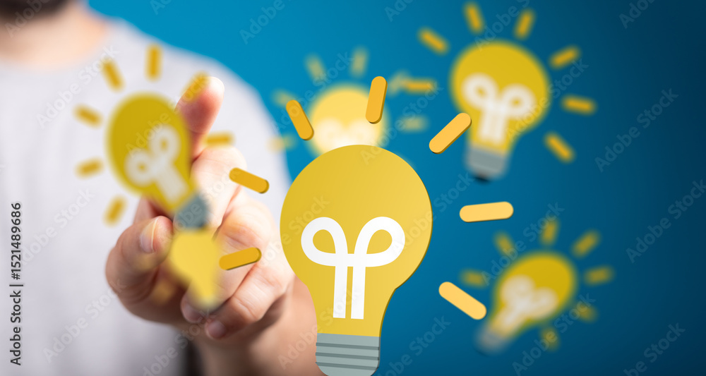 Poster Unlock your potential with innovative ideas. Boost creativity and find solutions.