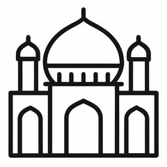 taj mahal vector illustration