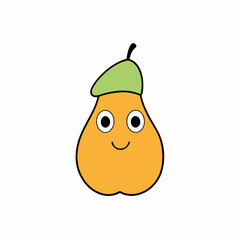 pear fruit cartoon