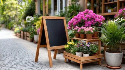 Fototapeta premium Flowers potted display outdoor