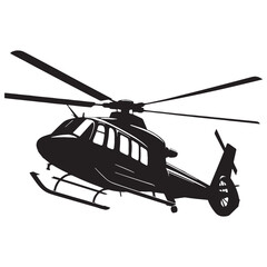 Minimalist Helicopter silhouette soaring high – Helicopter illustration – Minimalist Helicopter vector – Vehicle silhouette


