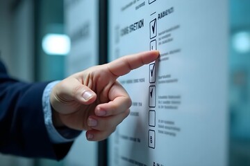 Businessmen Reviewing Documents for Quality Control and ISO Certification