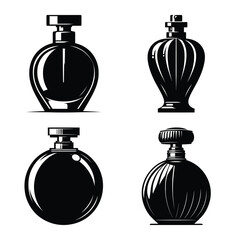 Perfume bottle set collection bundle vector illustration isolated on a white background