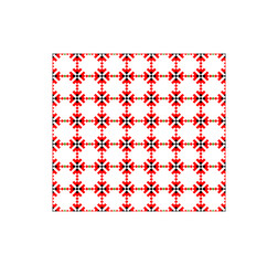 Beautiful ethnic seamless ornament with red poppies for embroidery. Pixel factory boho wallpaper for decorating clothes, bags, accessories. Slavic traditional geometric pattern. Part 1