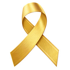 gold ribbon isolated on white background