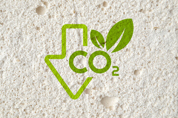 reducing CO2 emissions to stop climate change. green energy background	