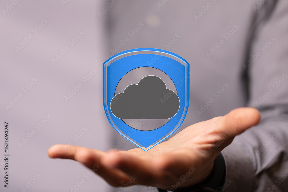 Poster Ensuring your cloud data is secure.  Robust protection for your valuable information.