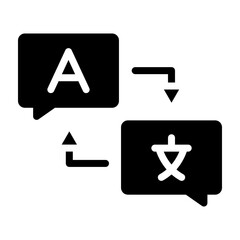 Translate Vector Glyph Icon Design