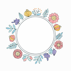 Vector illustration in simple linear style - design templates - hippie style - frames and prints with copy space for text