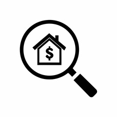 Real Estate Investment Icon Vector with doller sing.