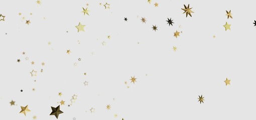 Elegant gold stars on white. Perfect for holidays, celebrations, and more!
