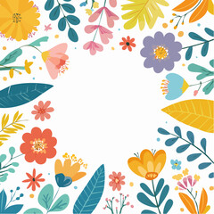 Vector illustration in simple Matisse naive and hippie groovy style, flowers and plants, floral botanic hand drawn design templates, frames and modern art prints, posters and placards