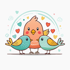 Vector in trendy flat and linear style - abstract simple background in trendy living coral color with leaves and plants and copy space for text - floral banner, cover design