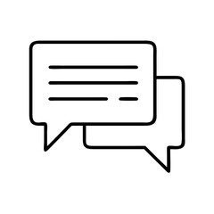 Naklejka premium Chat bubble icon vector illustration for social media communication and messaging application design