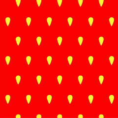 Strawberry seamless pattern with seeds. Fruit strawberry jam background. Flat Vector illustration