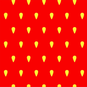 Strawberry seamless pattern with seeds. Fruit strawberry jam background. Flat Vector illustration