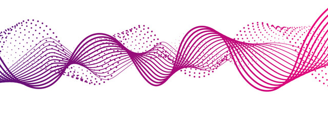 Abstract dynamic and flowing background with soft turquoise-green waveforms and dotted halftone elements. Aesthetic is futuristic, minimalistic, and technology-inspired, ideal for science, digital,