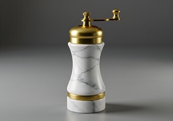 Brass and Marble Pepper Grinder