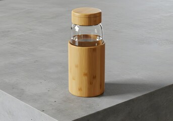 Glass Water Bottle with Bamboo Sleeve