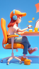 Digital Creative Work at a Modern Workspace