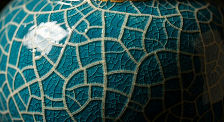 Abstract Ceramic Background With Decorative Crackle Glaze And Elegant Lines