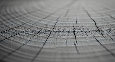 Distressed Wood Texture With Concentric Rings And Natural Cracks