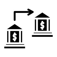 Money Transfer Vector Glyph Icon Design